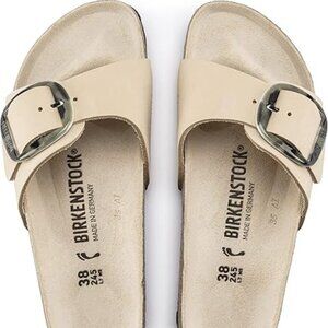 Birkenstock Madrid Big Buckle Sandal Almond Nubuck EU 38, US 7-7.5